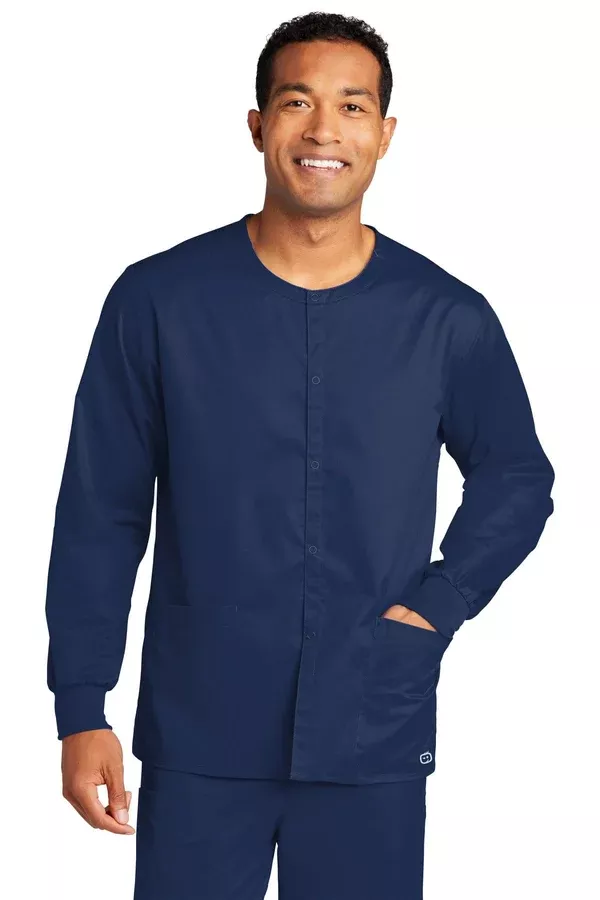 WonderWink WW3080 Unisex WorkFlex Snap-Front Scrub Jacket