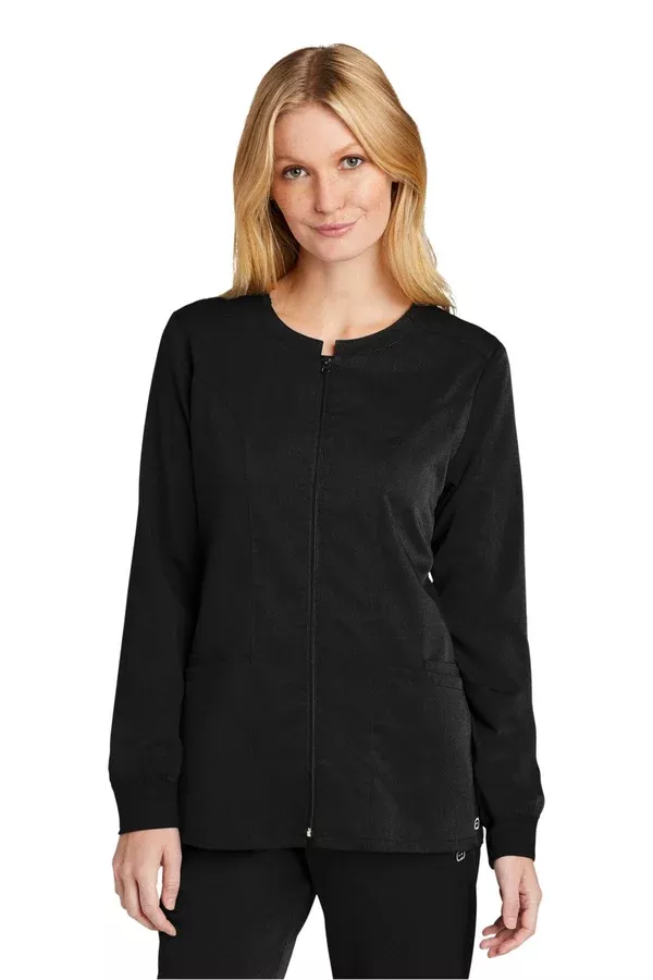 WonderWink WW4088 Women's Premiere Flex Full-Zip Scrub Jacket