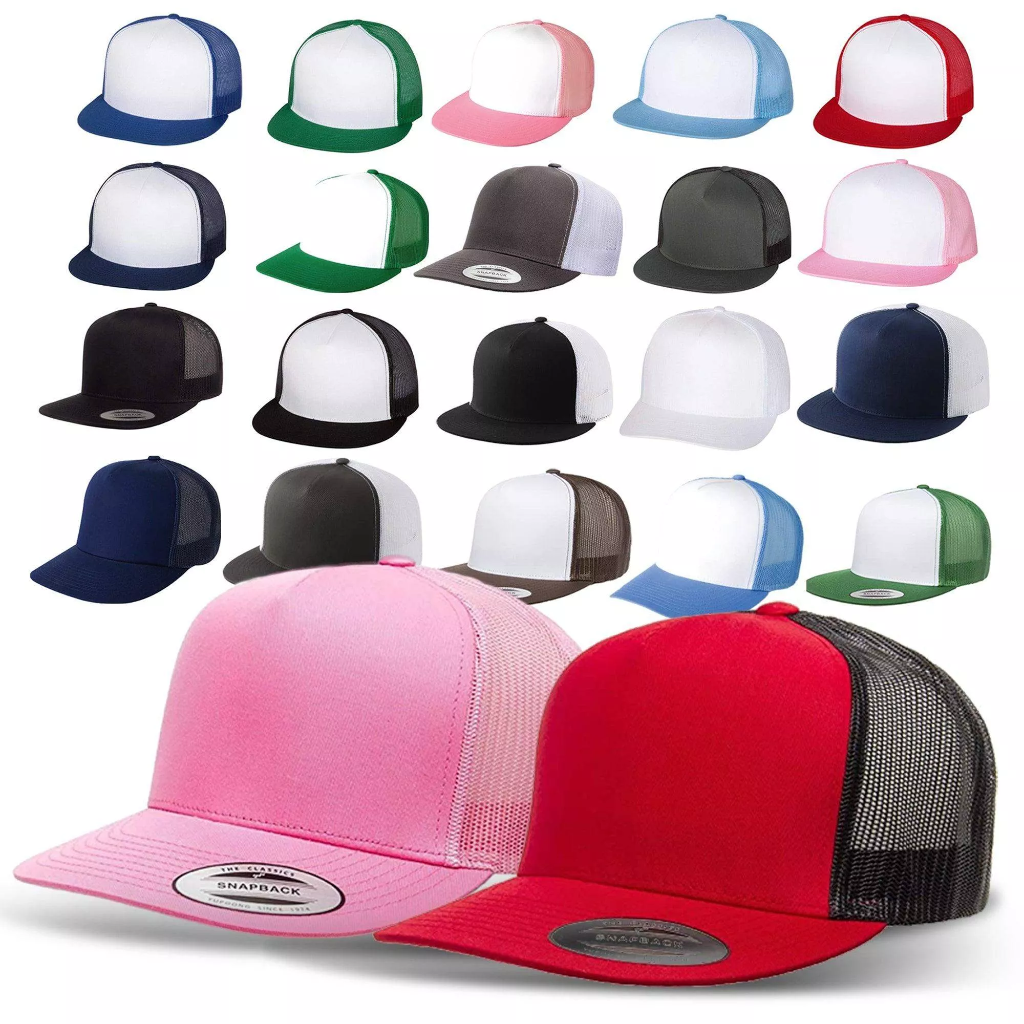 Yupoong 6006 Hat 5-Panel High-Profile cap Snapback Trucker Hat