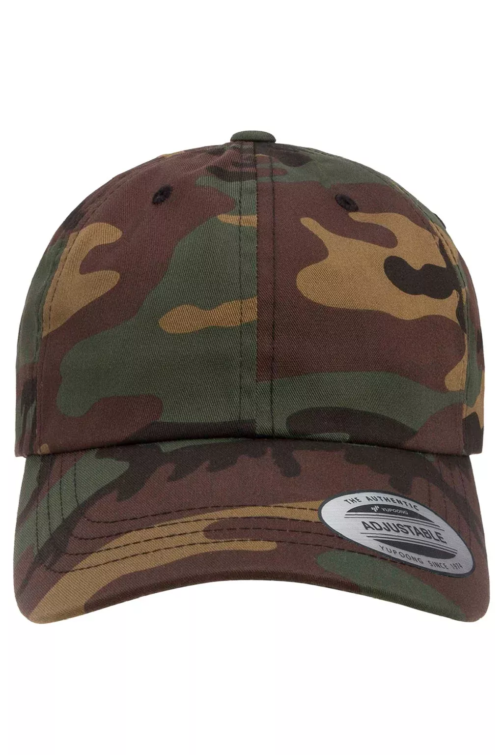 Yupoong Hats Mens Classic Adjustable Dad Hat - Green Camo