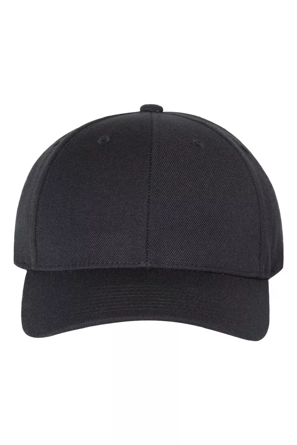 Yupoong Hats Mens Premium Curved Visor Snapback Hat - Black