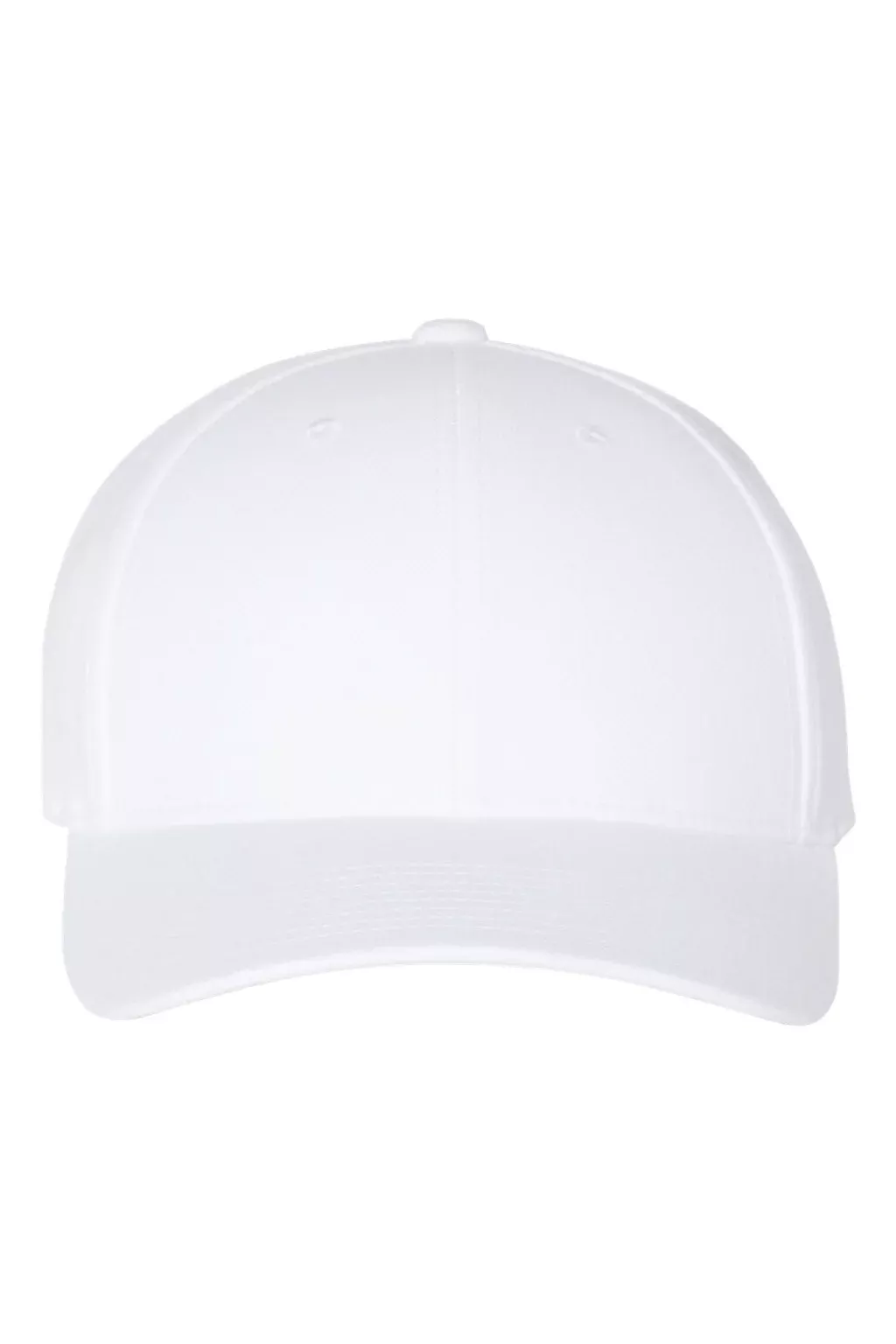 Yupoong Hats Mens Premium Curved Visor Snapback Hat - White