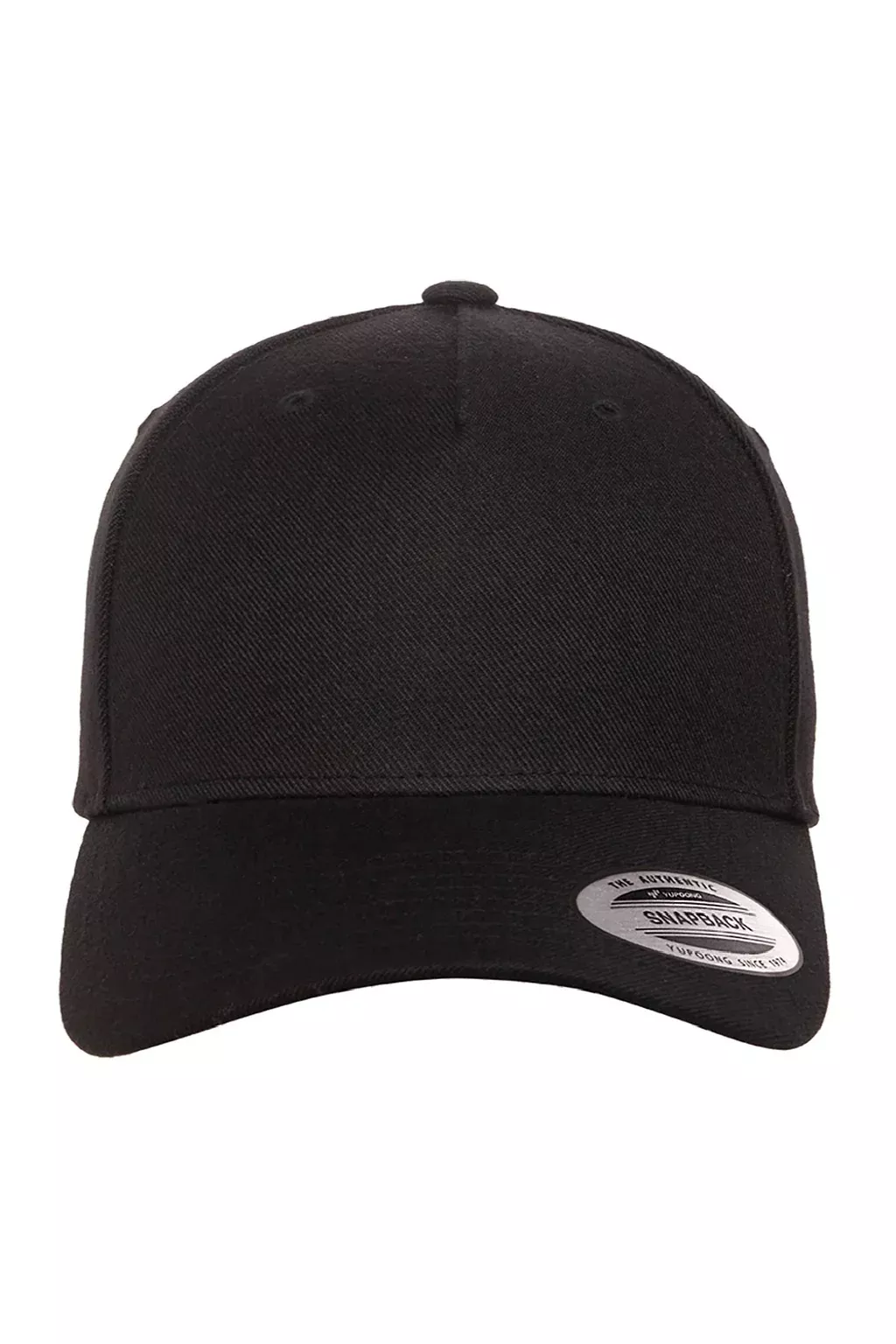 Yupoong Hats Mens Premium Snapback Hat - Black