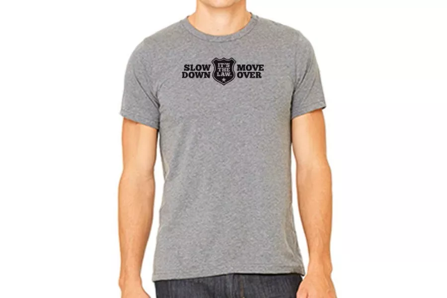 Zip's Custom Slow Down Move Over "It's the Law" T-Shirt Deep Heather