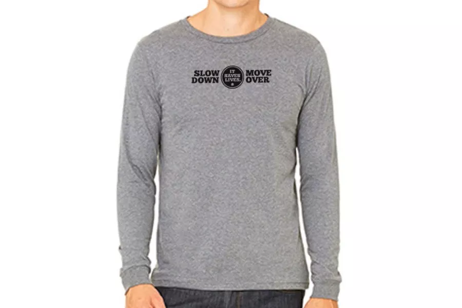 Zip's Custom Slow Down Move Over "It Saves Lives" Long Sleeve Shirt