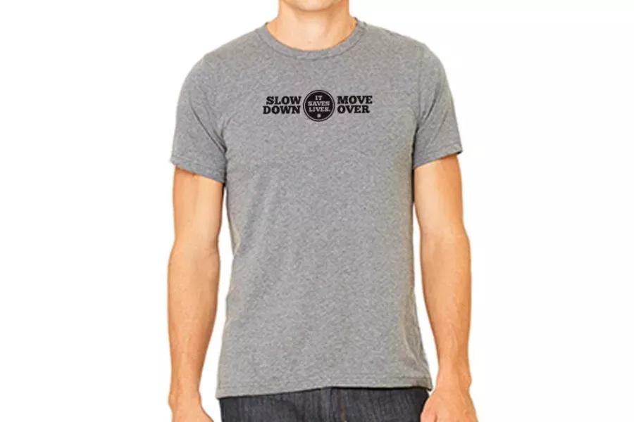 Zip's Custom Slow Down Move Over "It Saves Lives" T-Shirt Deep Heather